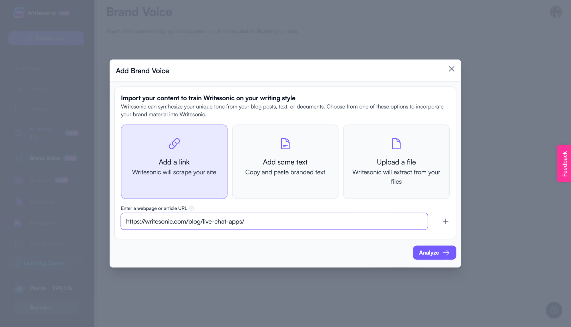 Build your brand voice with Ewritesonic - brand identity