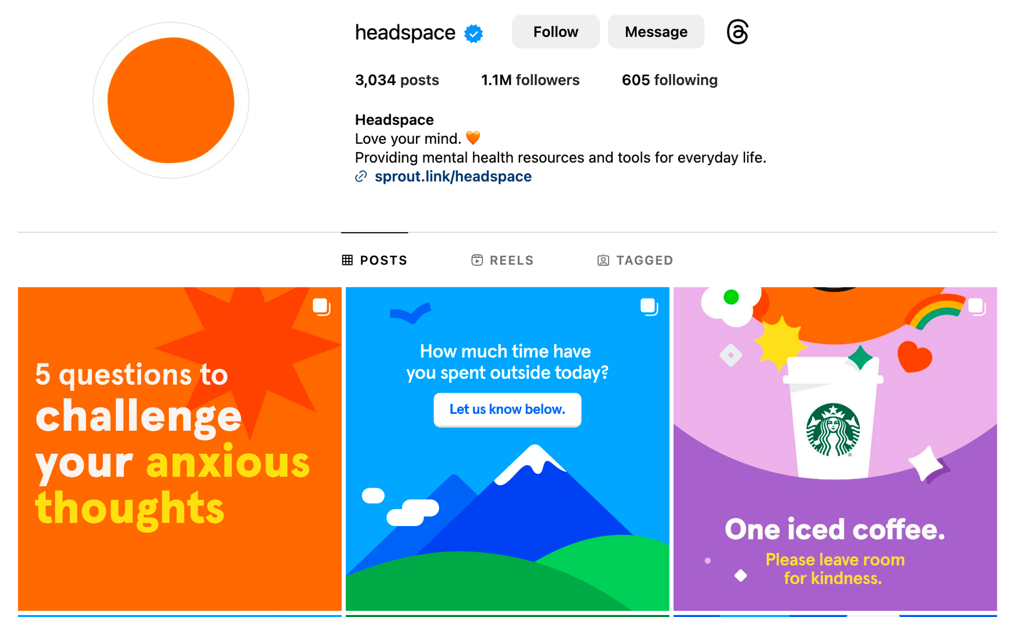Color scheme on Instagram - brand identity