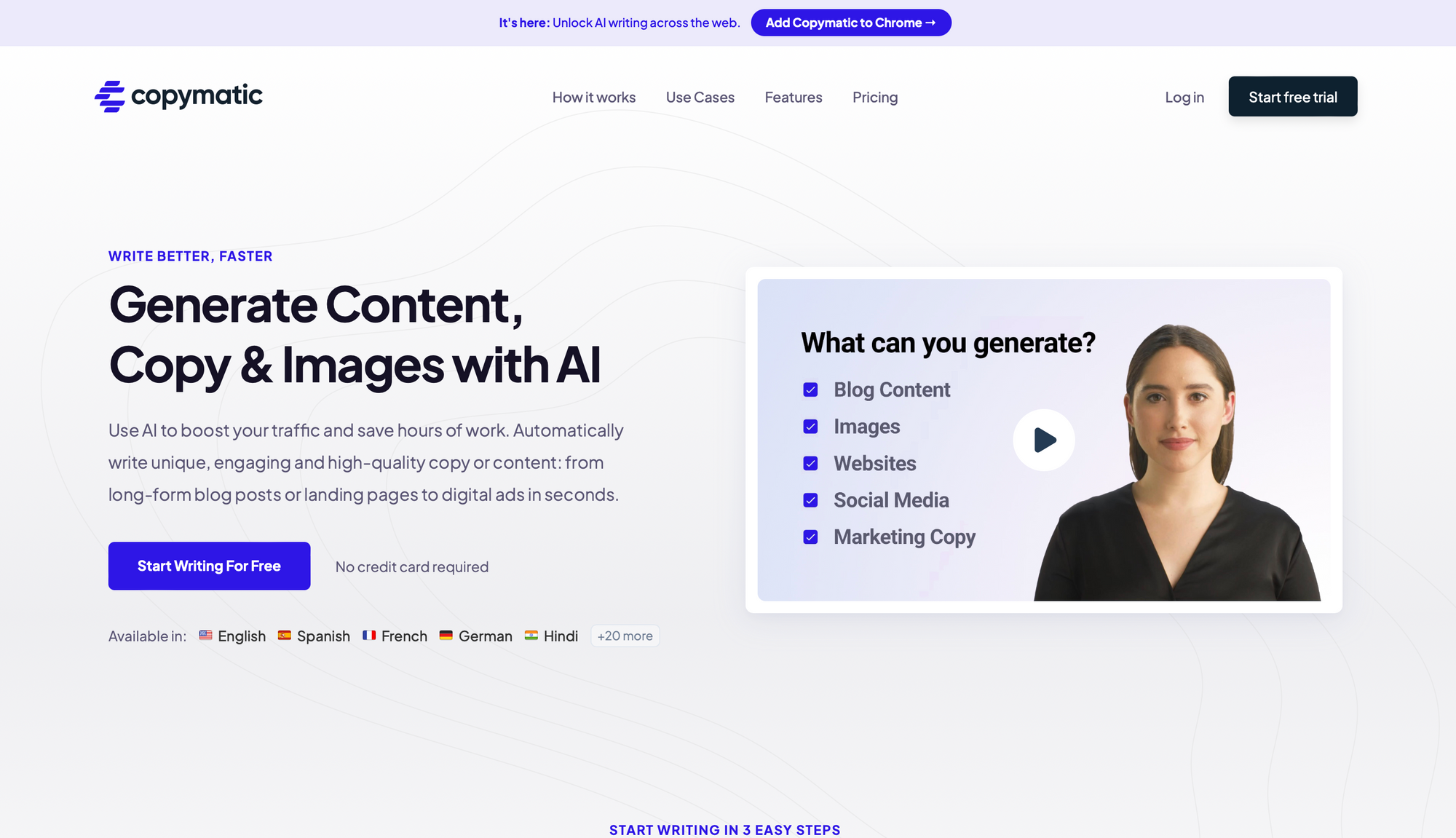 Copymatic AI rewriter - AI rewording tools