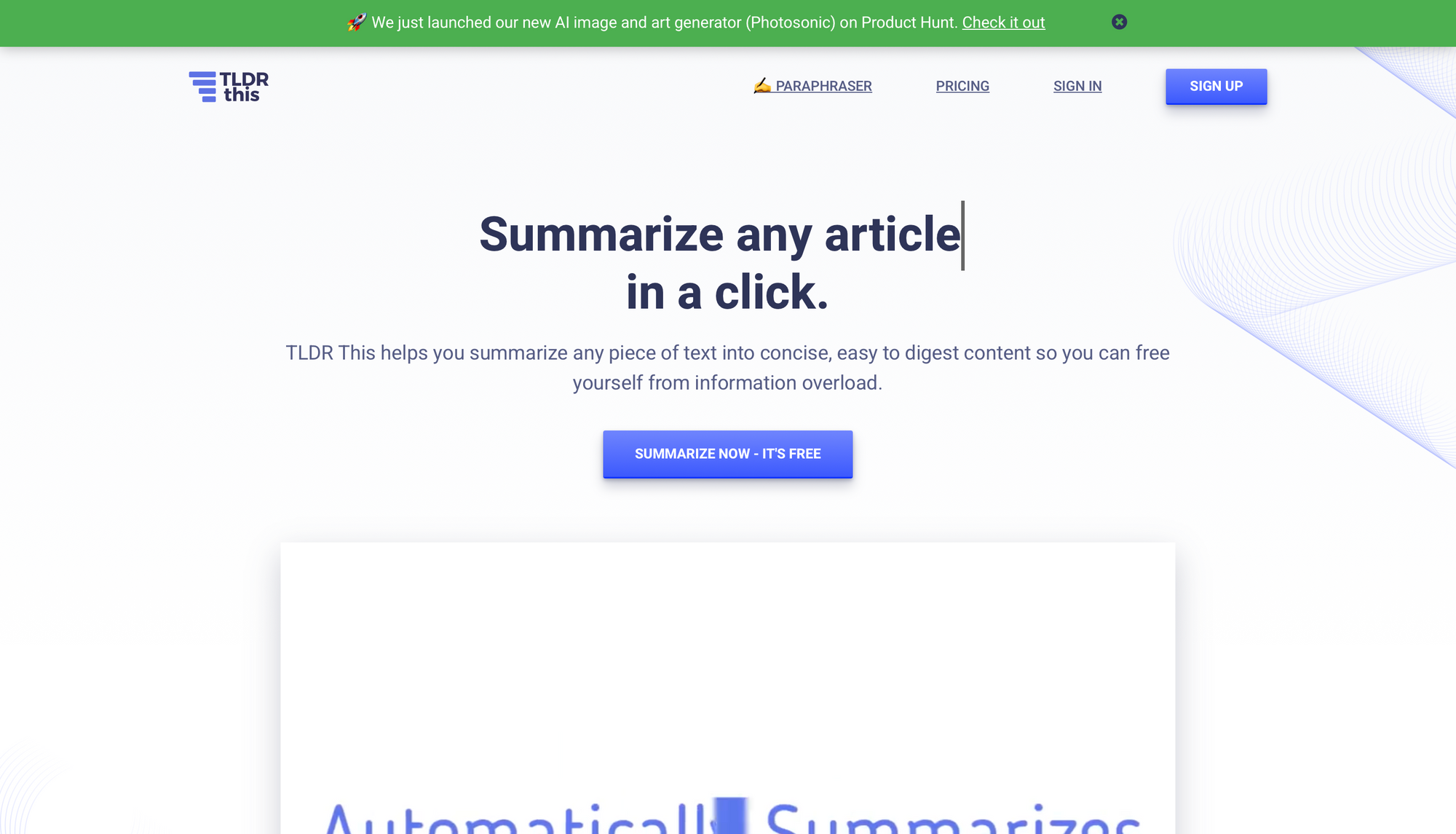 TLDR This - AI rewording tools