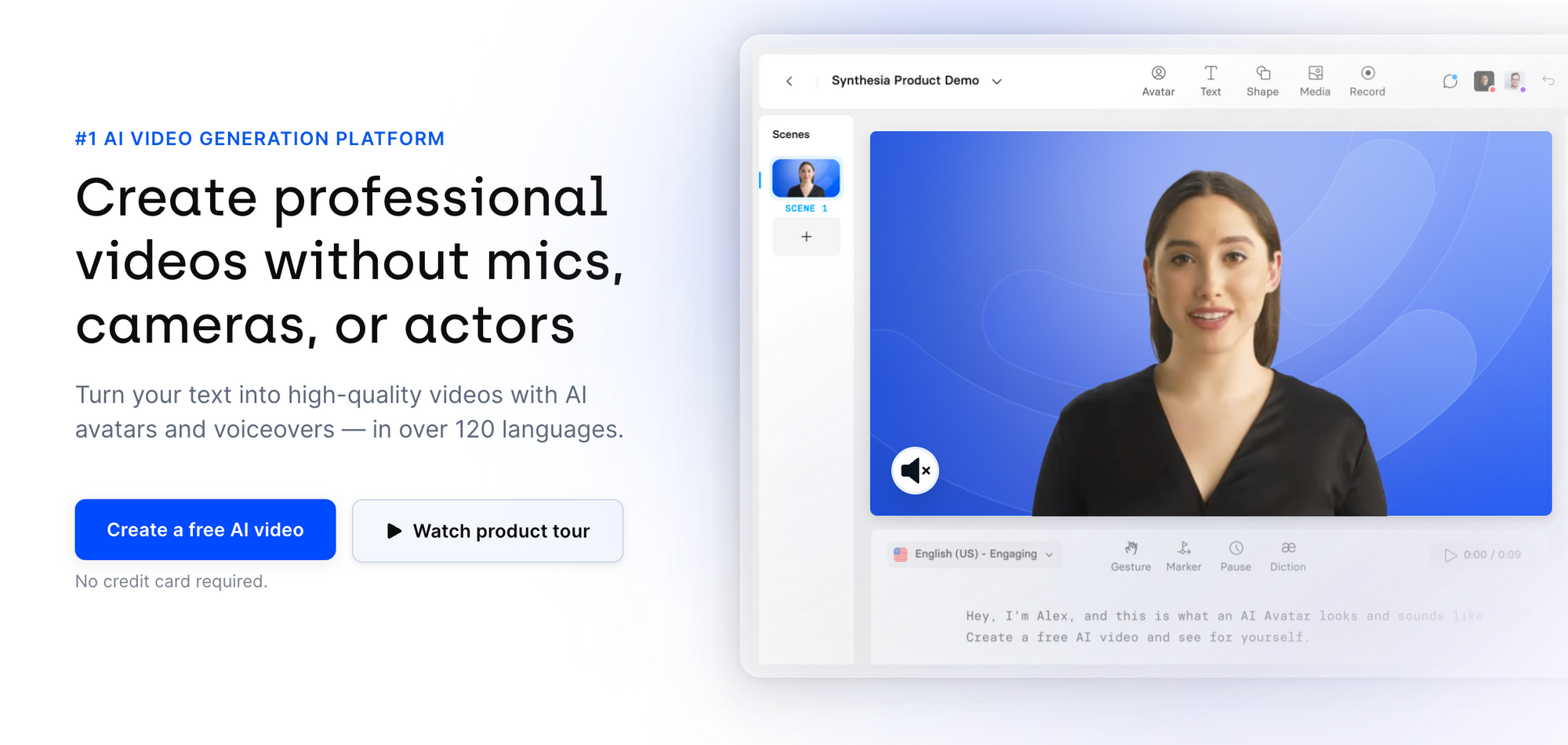 Synthesia - generative AI tools