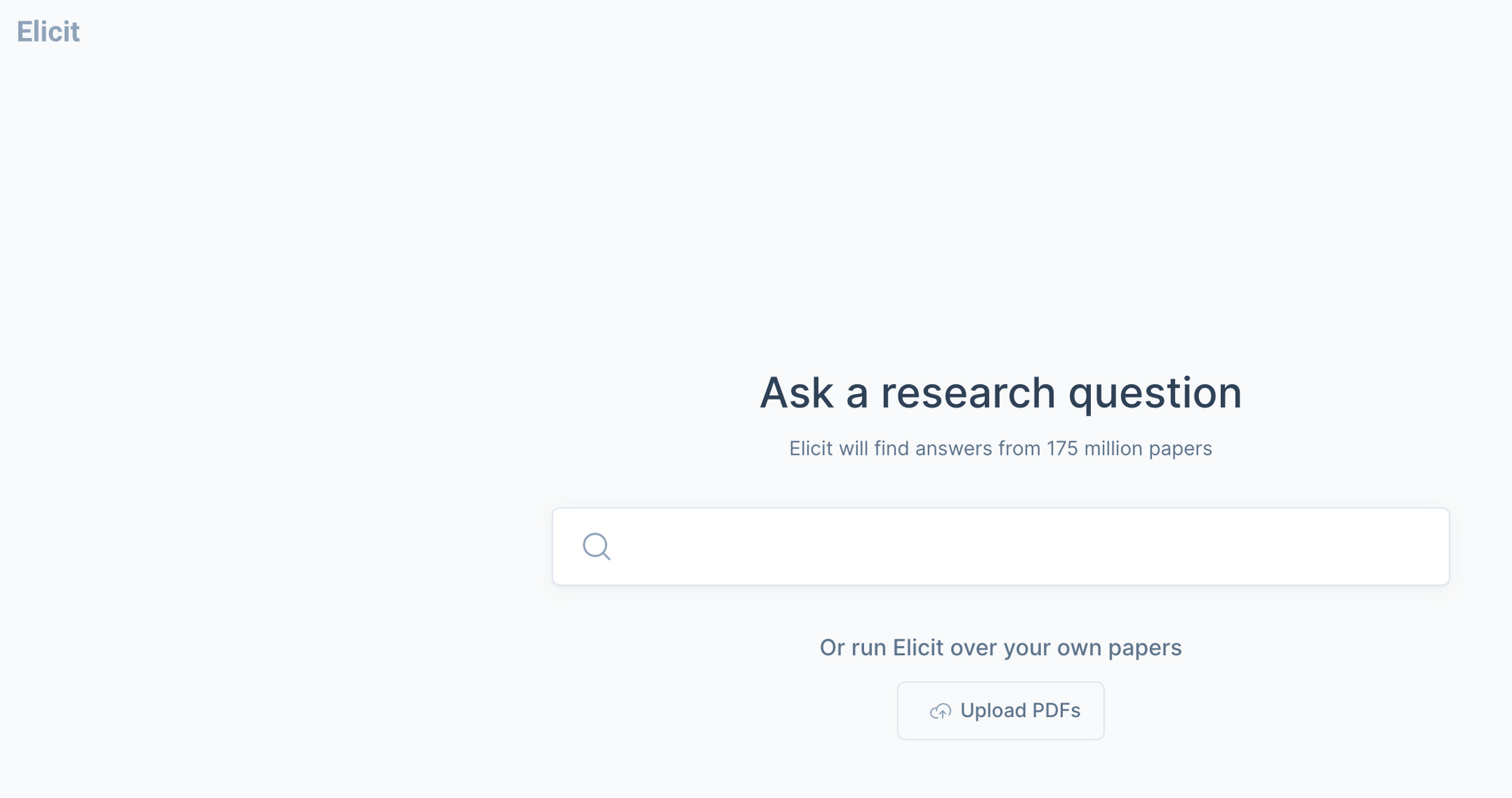 Elicit - generative AI tools