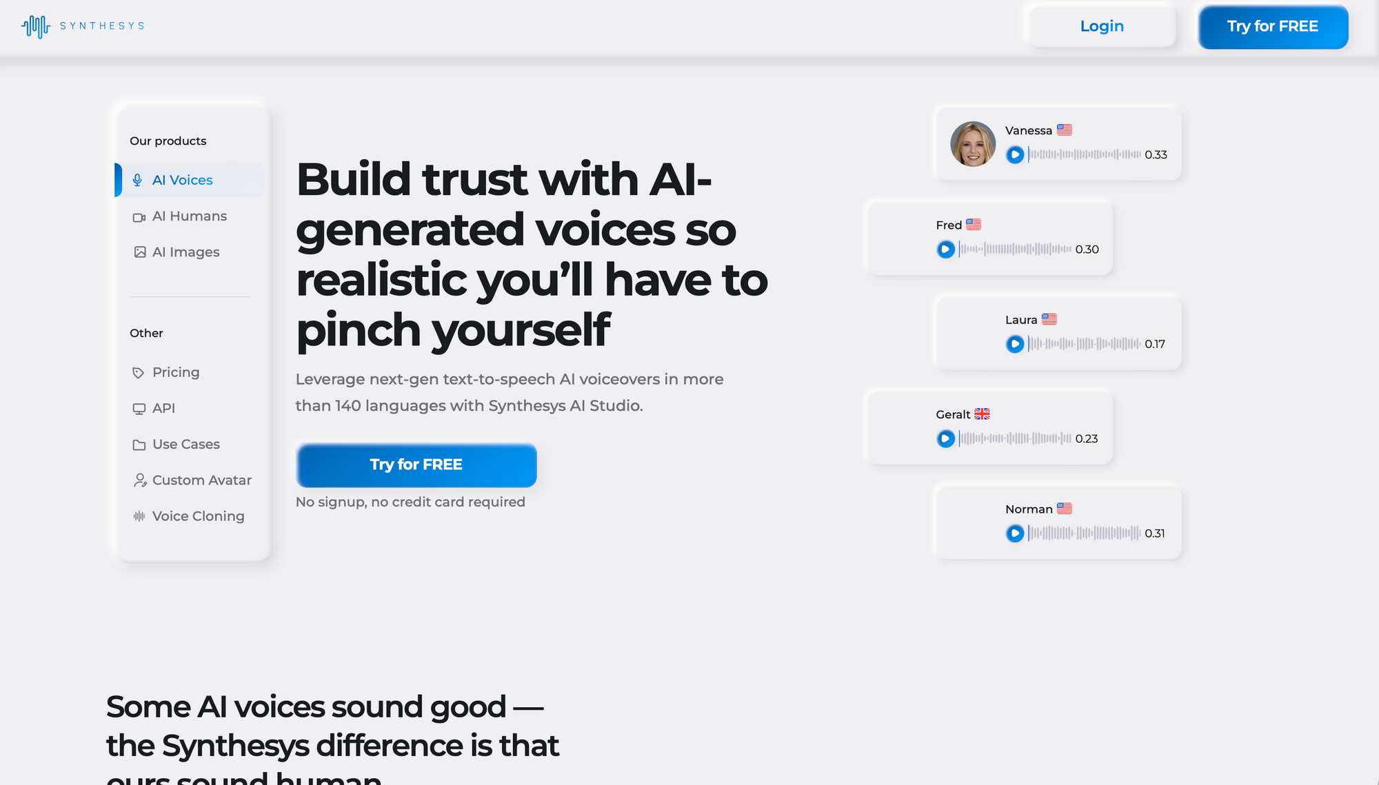 Synthesys - AI voice generator