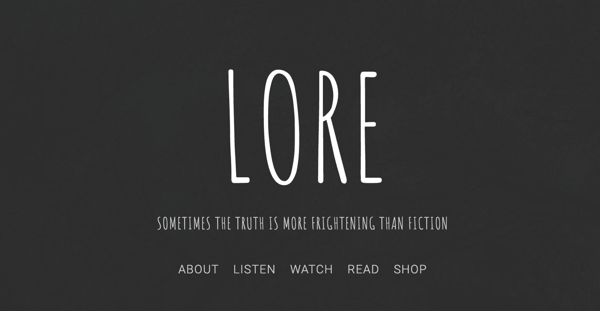 Lore Podcast - how to start a podcast