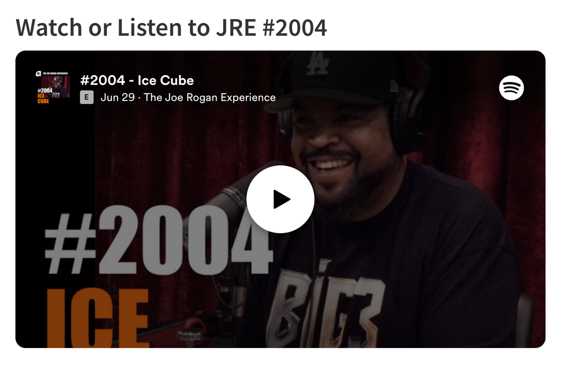 Ice cube episode on JRE - how to start a podcast