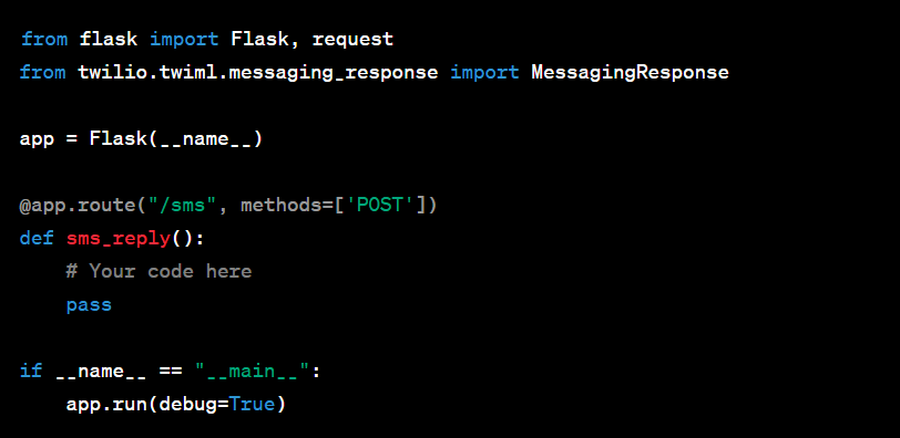 set up Flask application - WhatsApp Chatbot