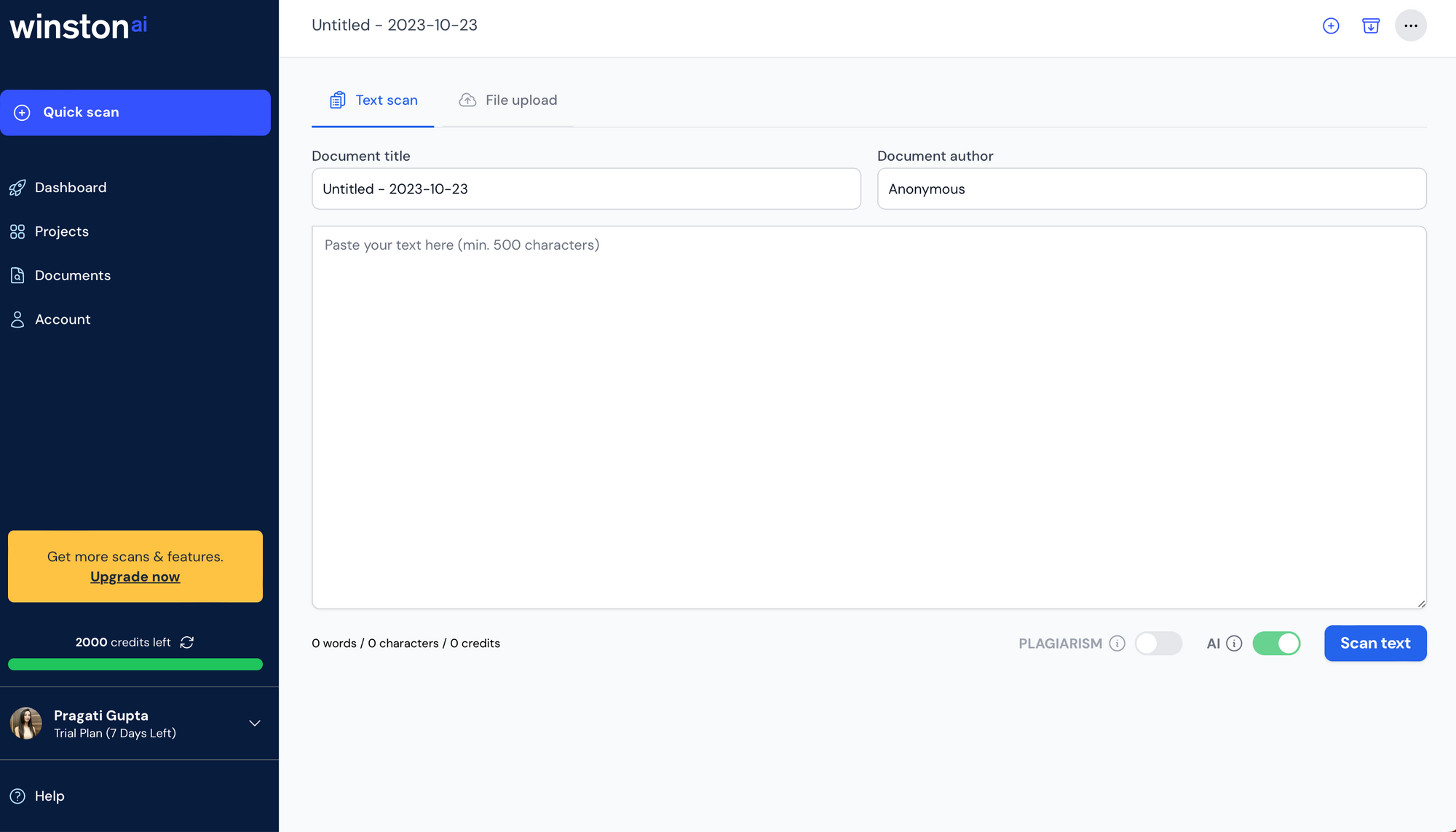 Winston AI - Best AI detector