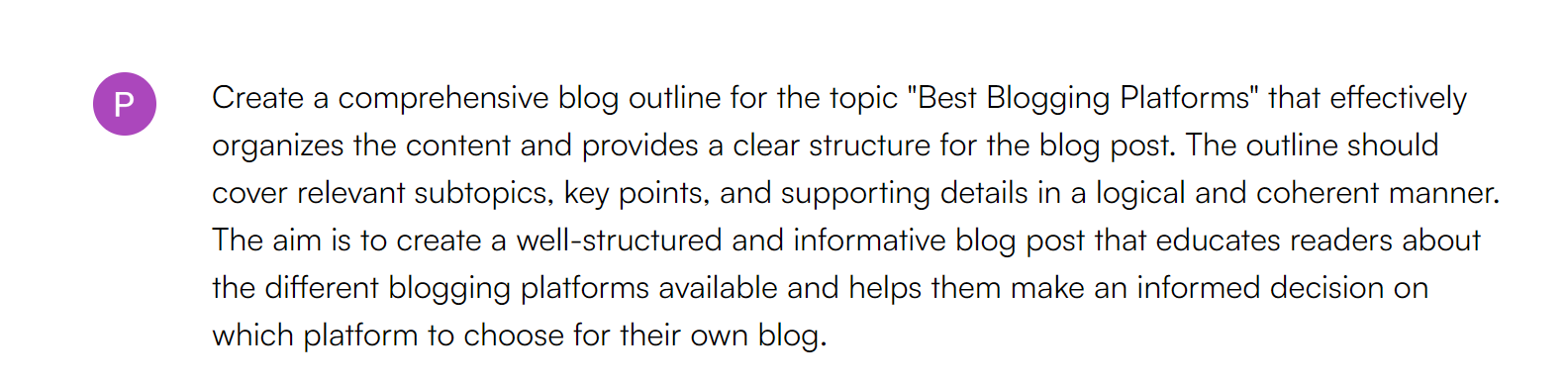 Create blog outline with Chatsonic