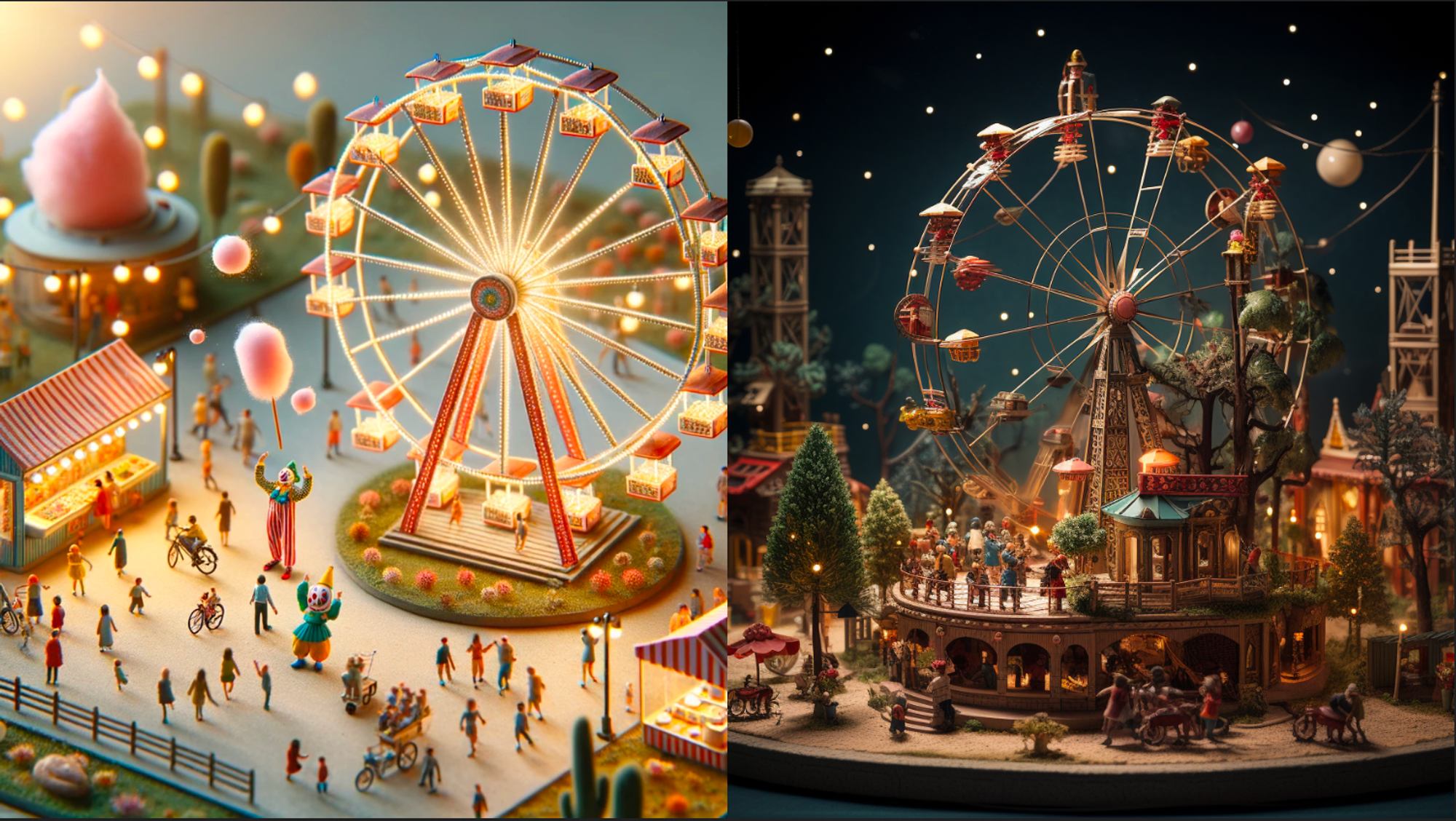 Diorama - dall-e 3 vs midjourney