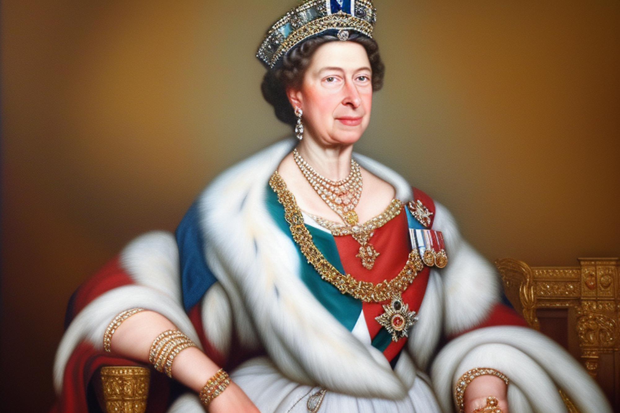 Queen Elizabeth image generated by Photosonic - AI image generators