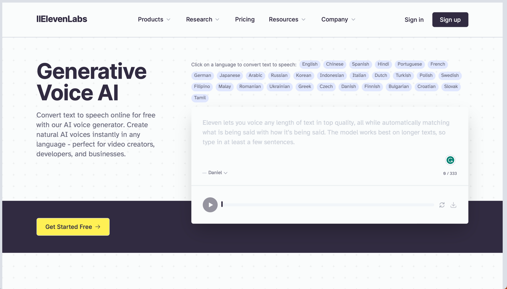 ElevenLabs - AI voice generator