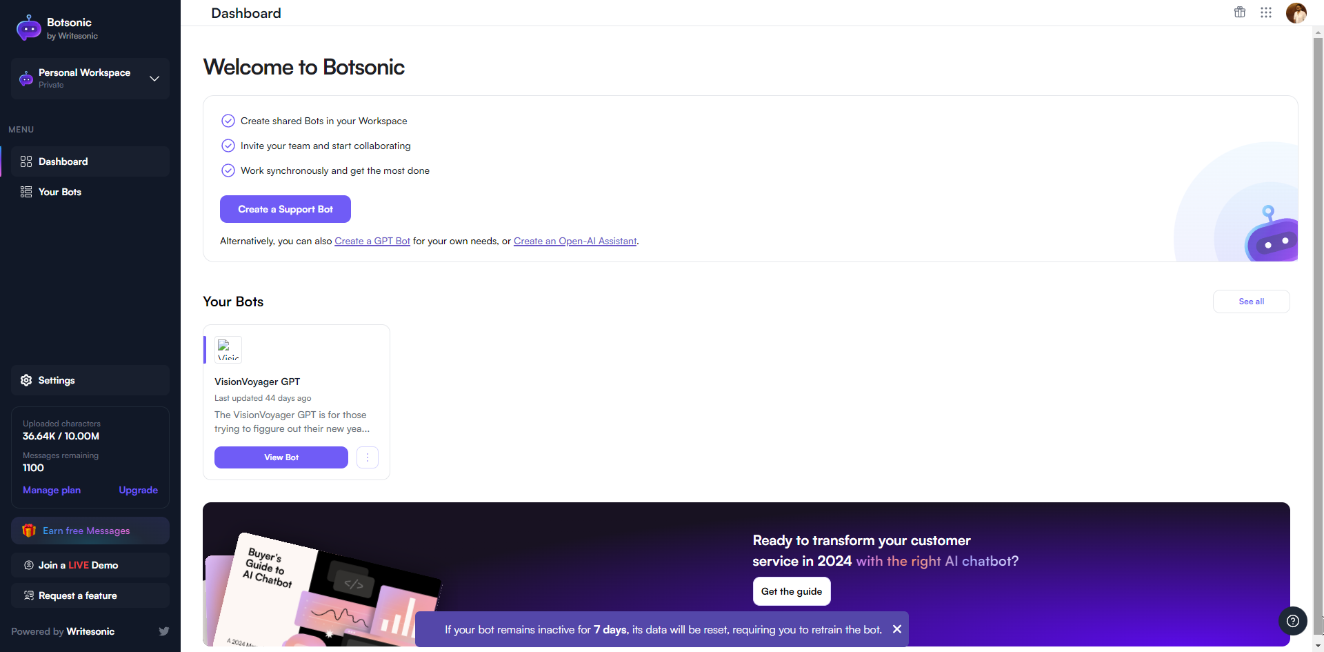 Botsonic - Intercom Alternatives