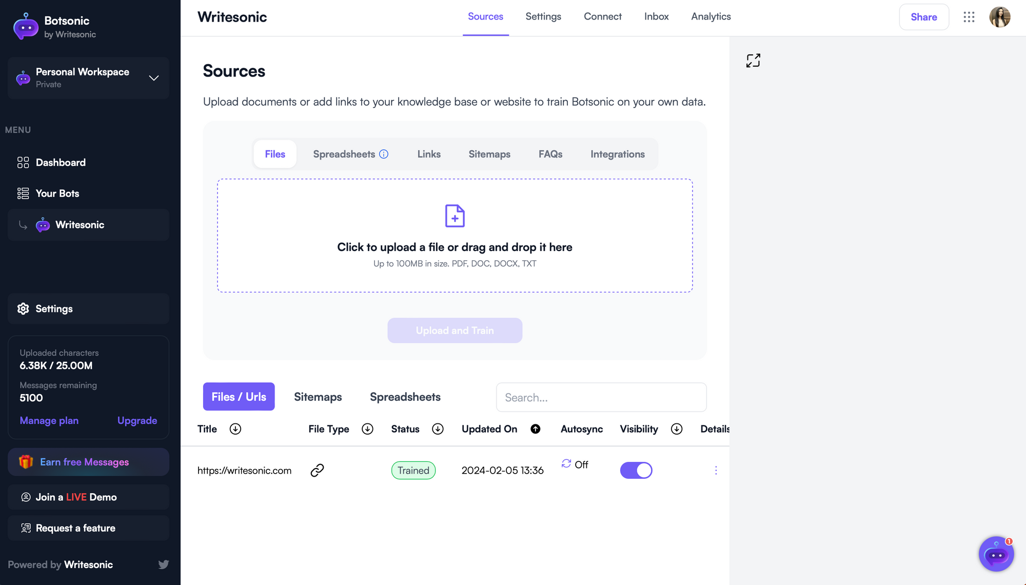 Train bot on your data - Train ChatGPT on your own data