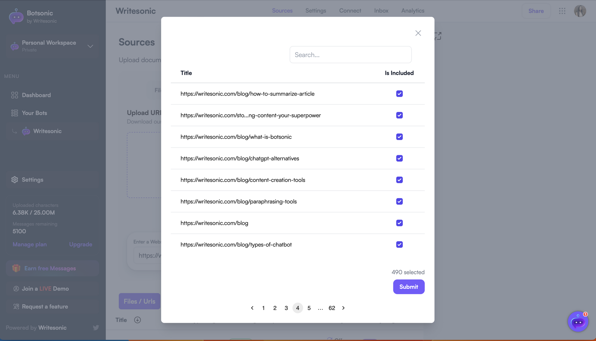Add sitemap - Train ChatGPT on your own data