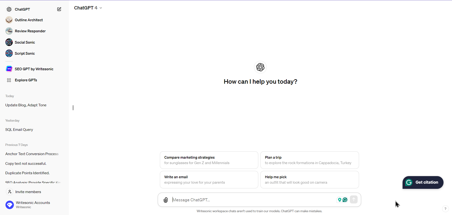 ChatGPT - generative AI tools