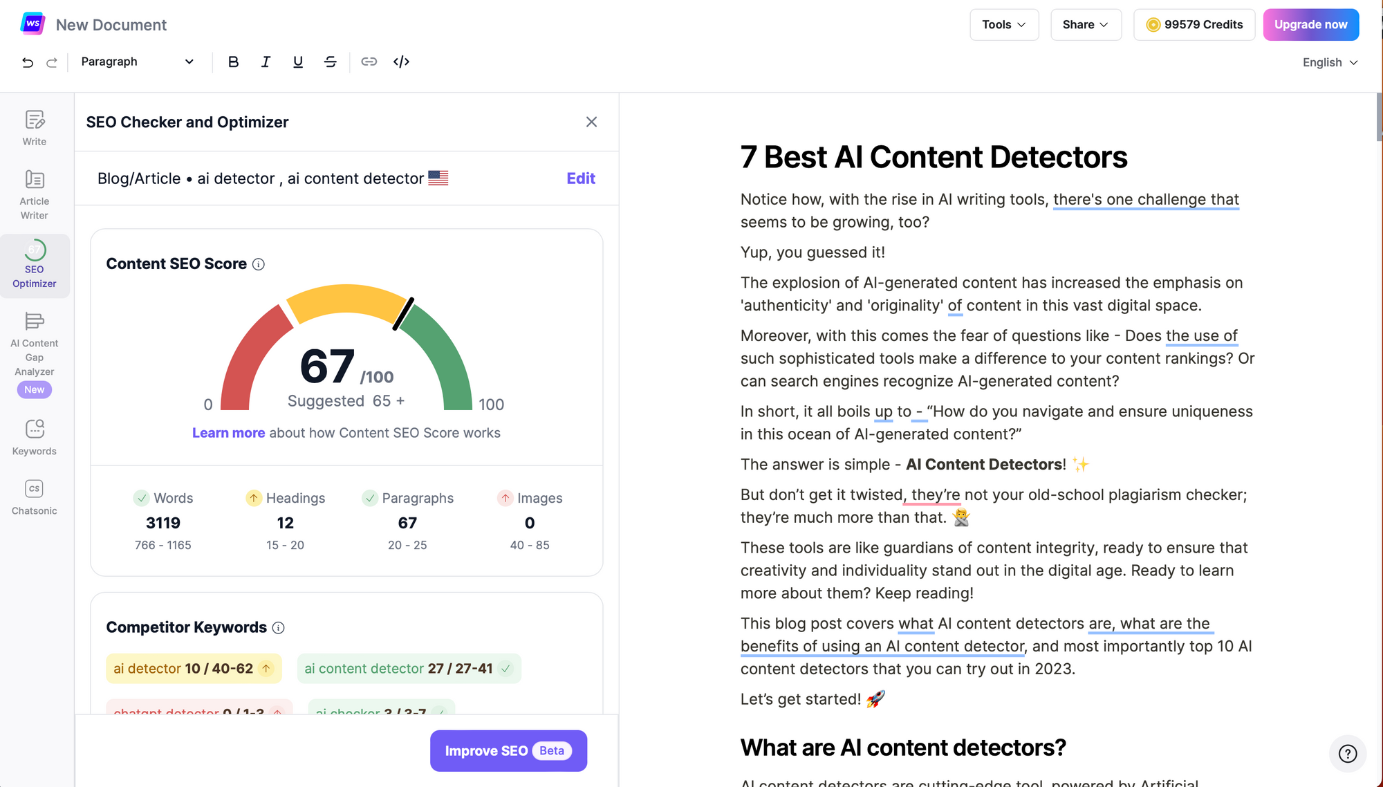Ewritesonic SEO Checker and Optimizer - Best SEO competitor analysis tools