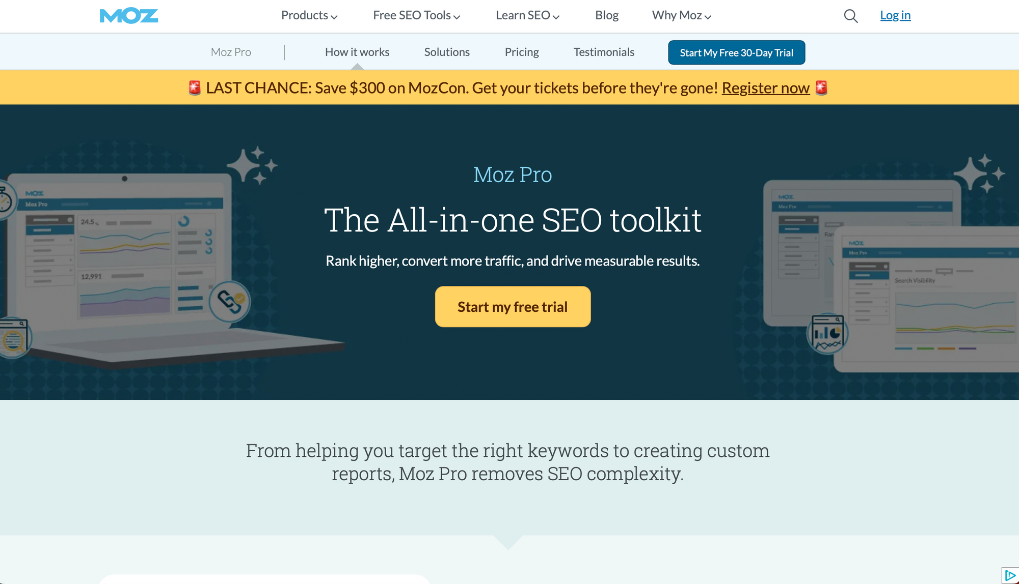 MozPro - Best SEO competitor analysis tools