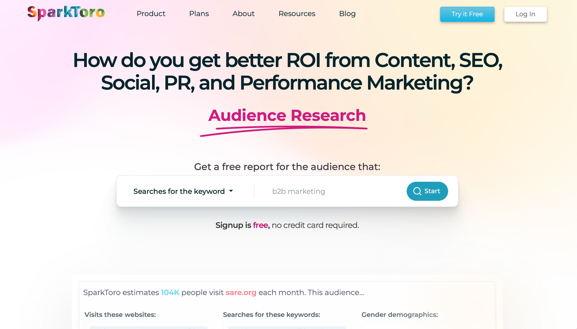 SparkToro - Best SEO competitor analysis tools