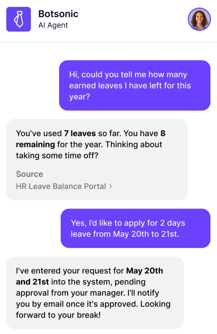Botsonic for HR process