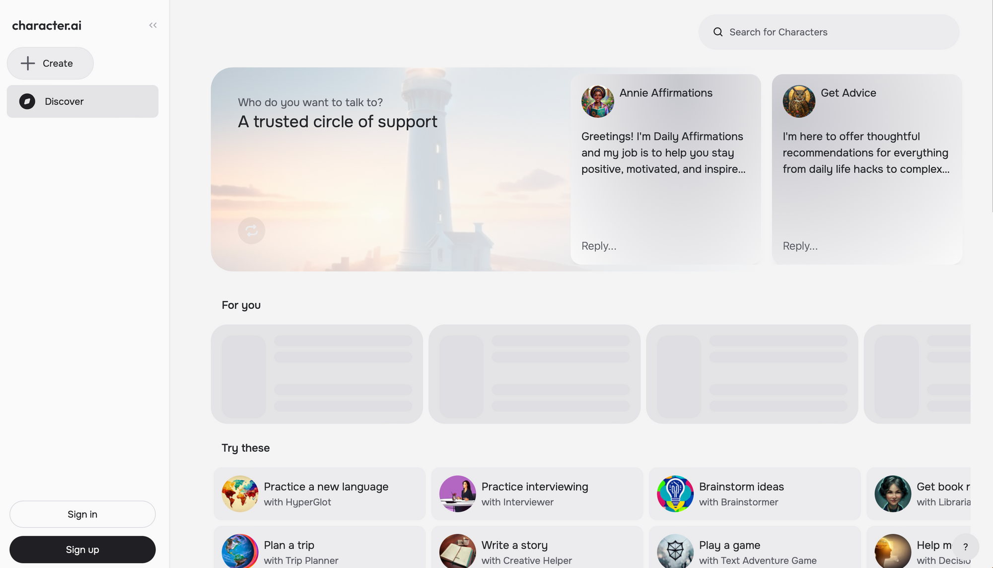 Character AI - Best ChatGPT Alternatives