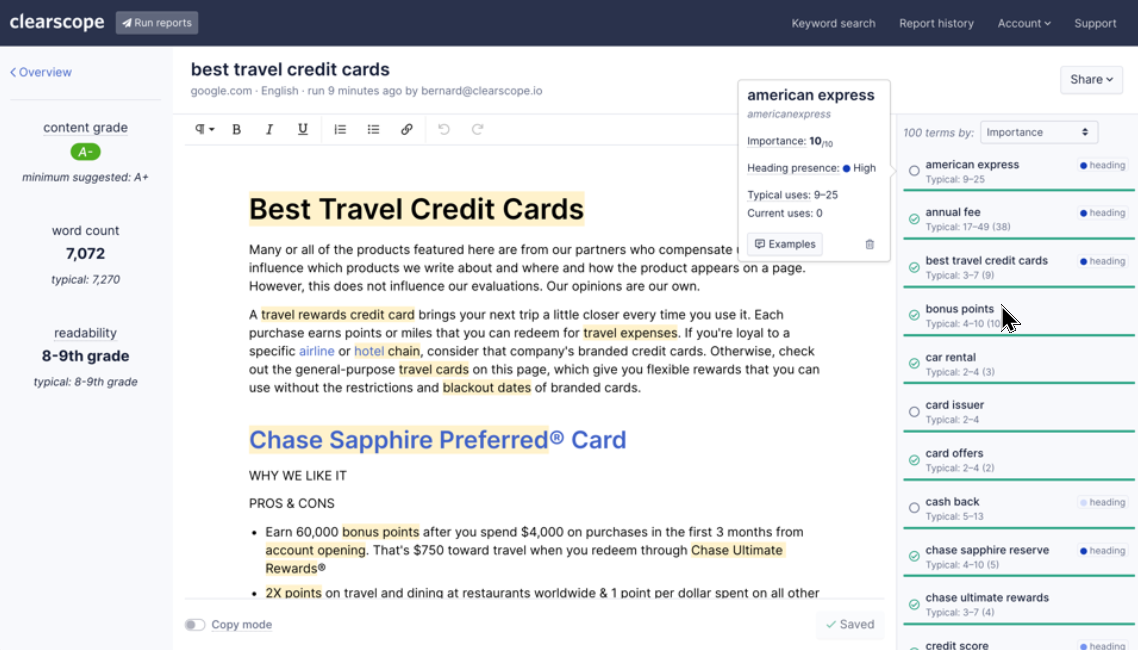 Best SEO writing tool