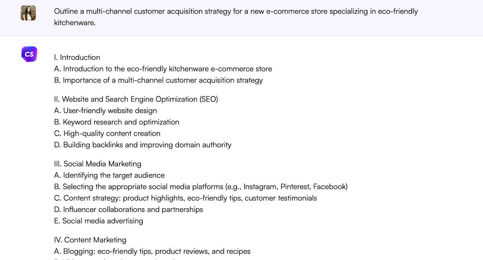 Chatsonic prompt - ChatGPT prompts for e-commerce