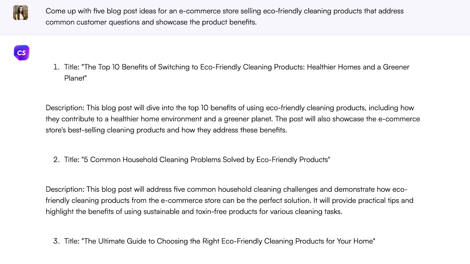 Chatsonic prompt - ChatGPT prompts for e-commerce