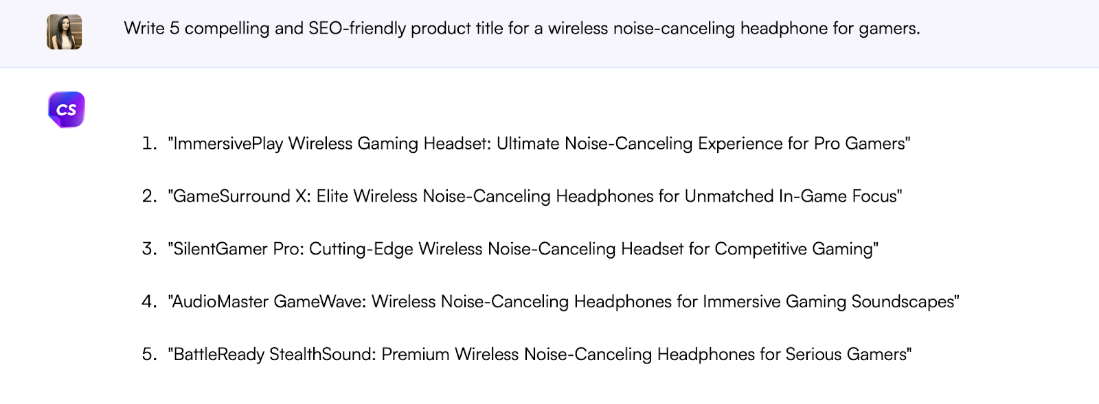 Chatsonic prompt - ChatGPT prompts for e-commerce