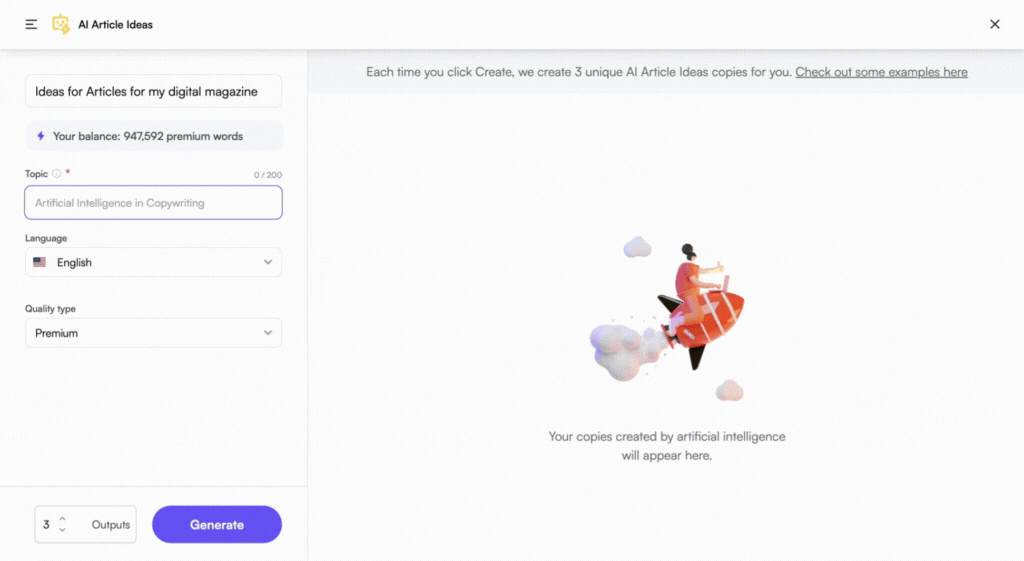 How does Writesonic's AI Article Ideas generator work?