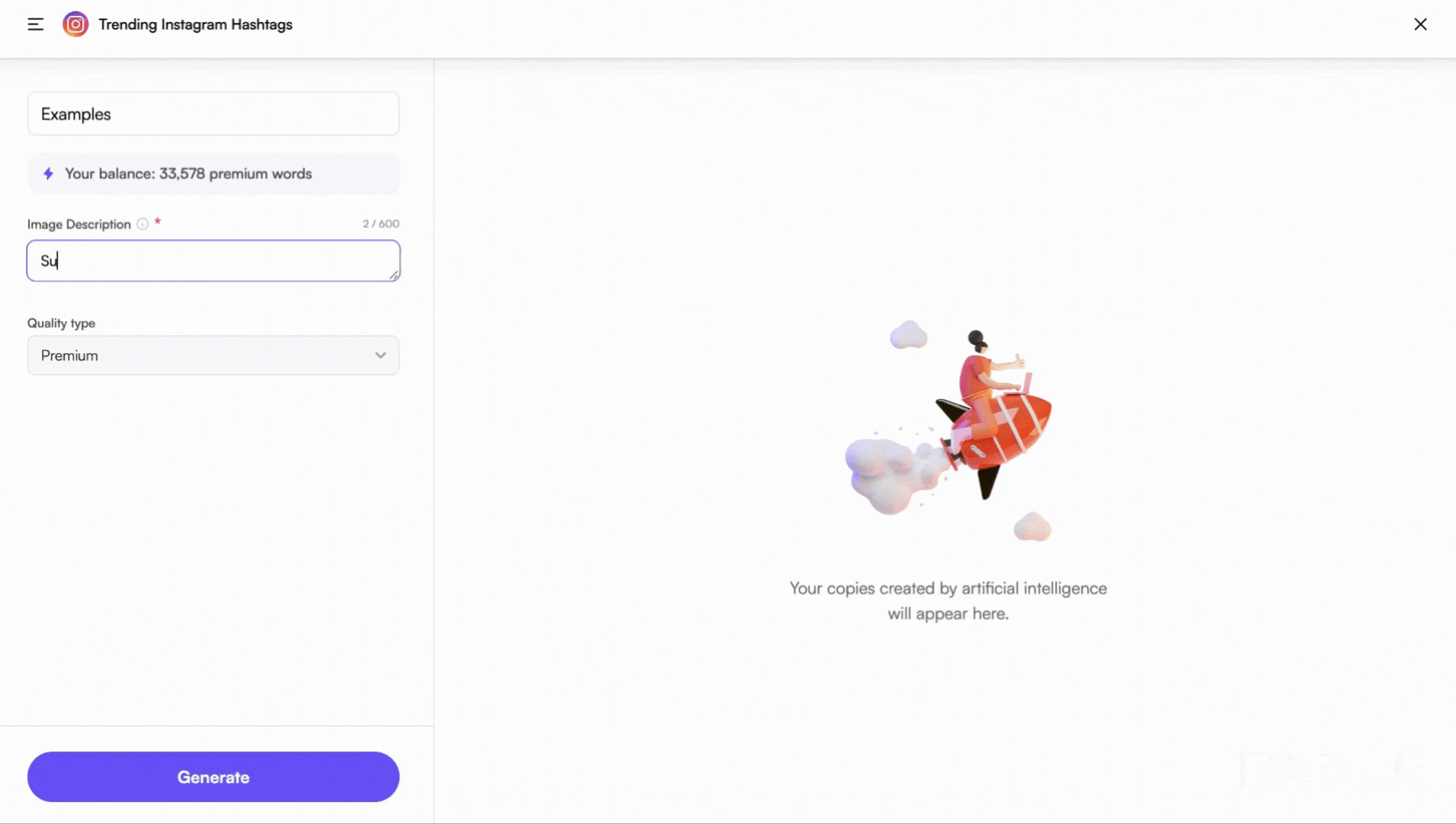 Instagram hashtag generator - Ewritesonic AI