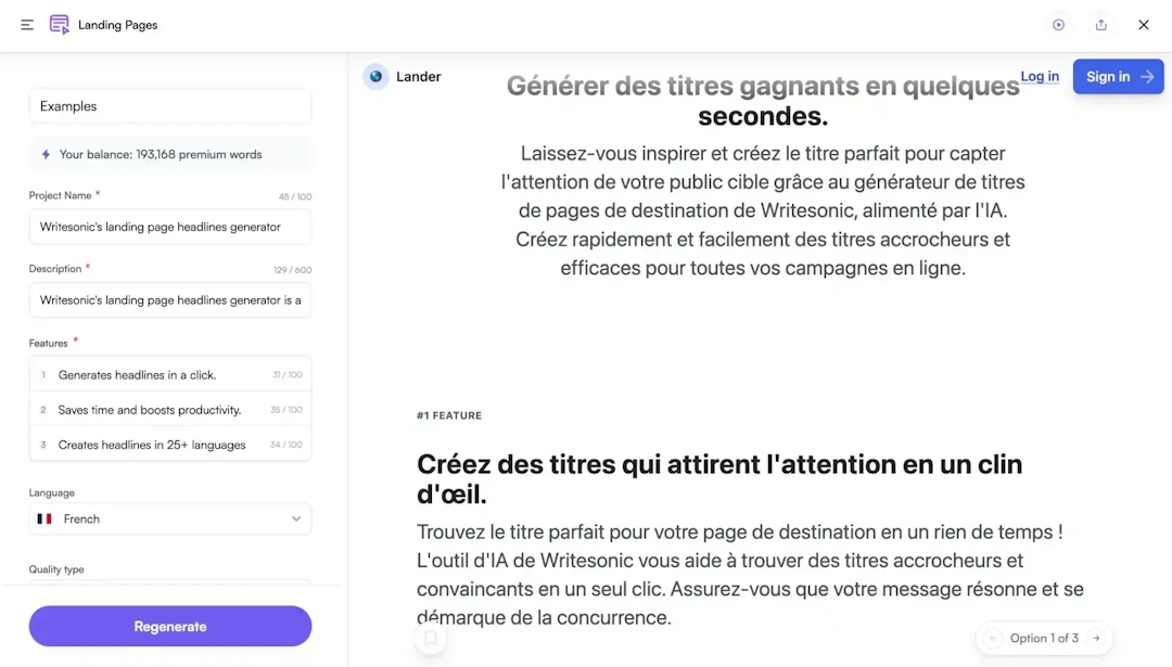 Write landing page copy in 25+ languages and convey your message