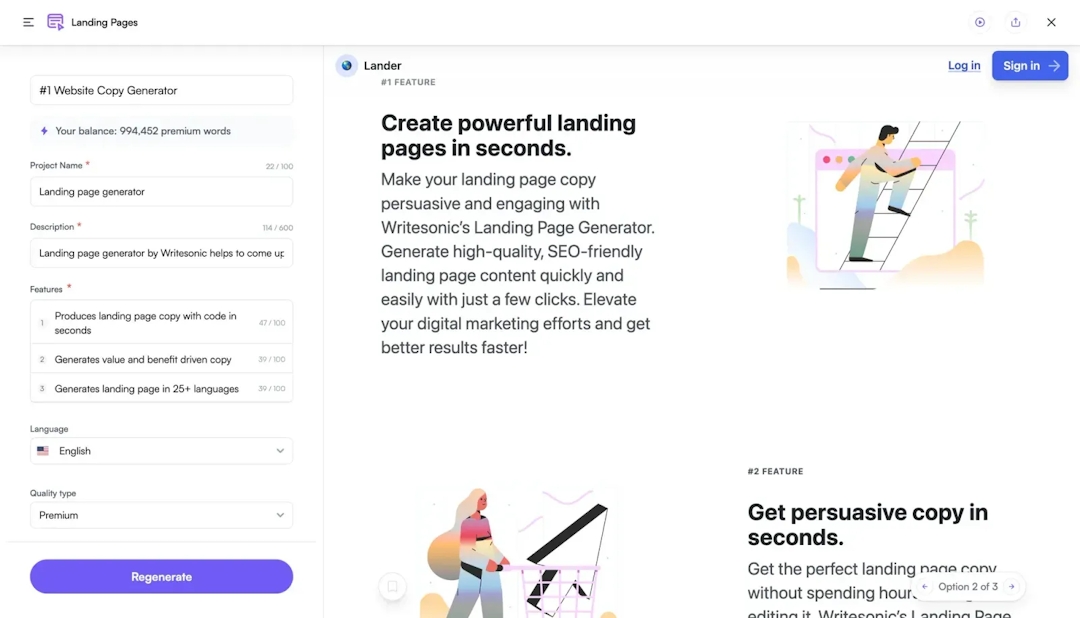 Just add your product/service features and see them convert into value-driven benefits