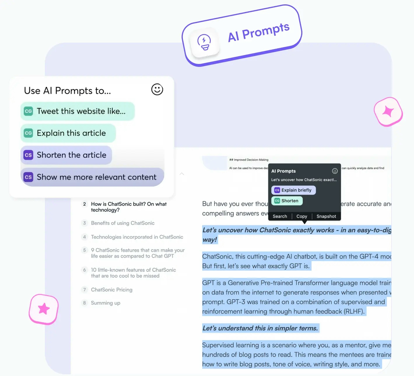 Summarize or rephrase any text, no matter how long it is.