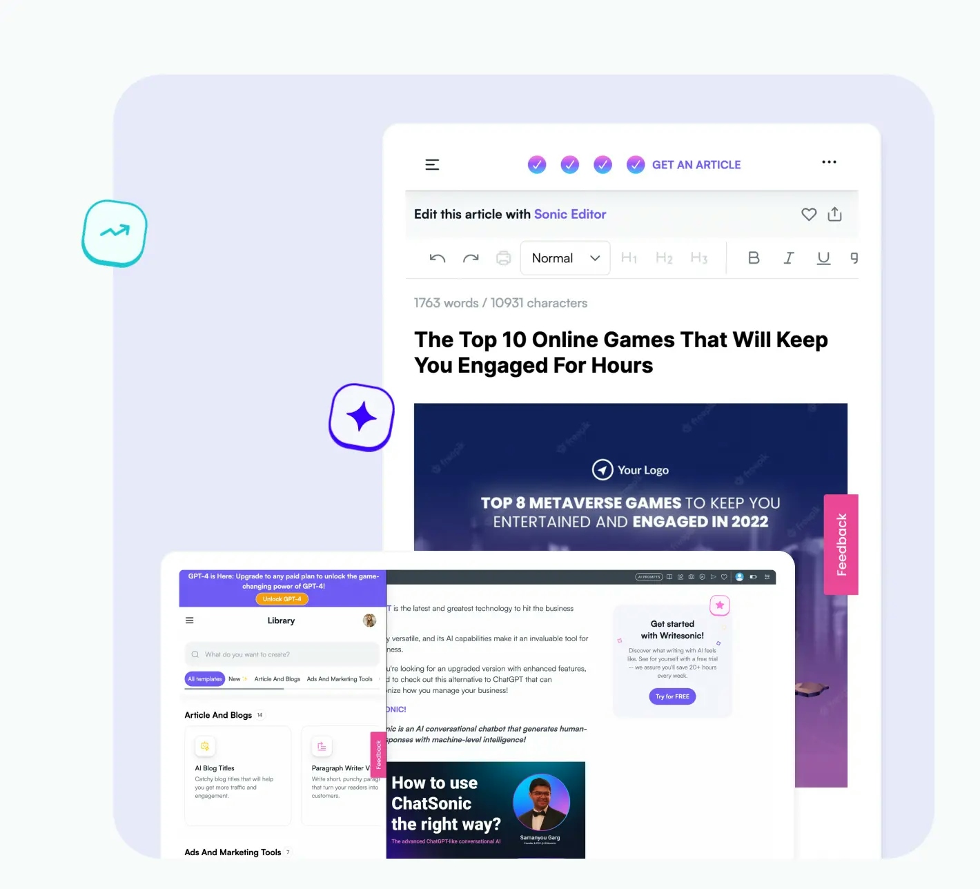 Get access to 100+ AI writing features right from your Opera Sidebar.