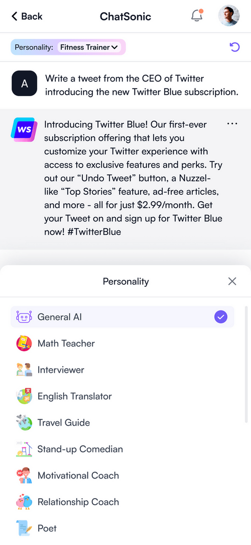 Remembers the conversation - feels like chatting with a real person