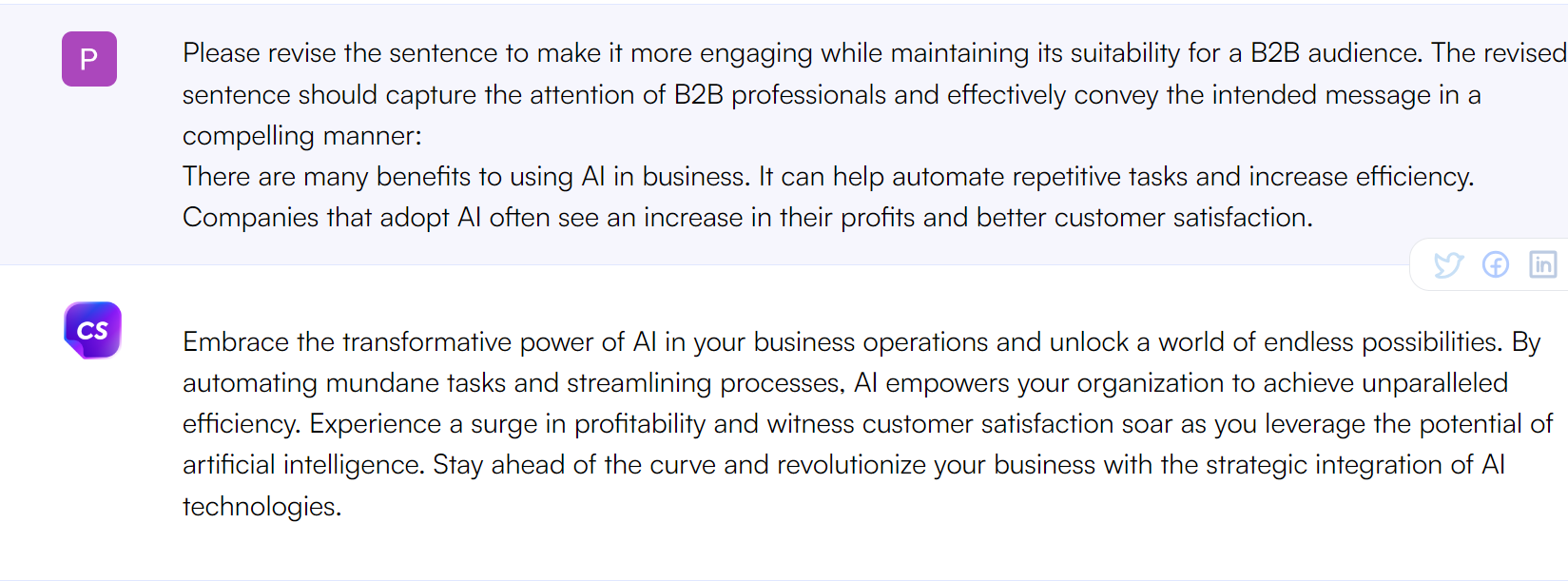 Change of tone with Chatsonic